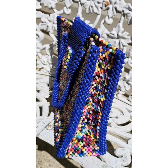 Handmade Multi-Colored Beaded Handbag EC! - Picture 6 of 12
